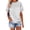 White, variant on MEICHEN Tops for Women Plus Size Short Sleeve Crew Neck Swing Flare Loose T Shirt Blouses Summer Clothing