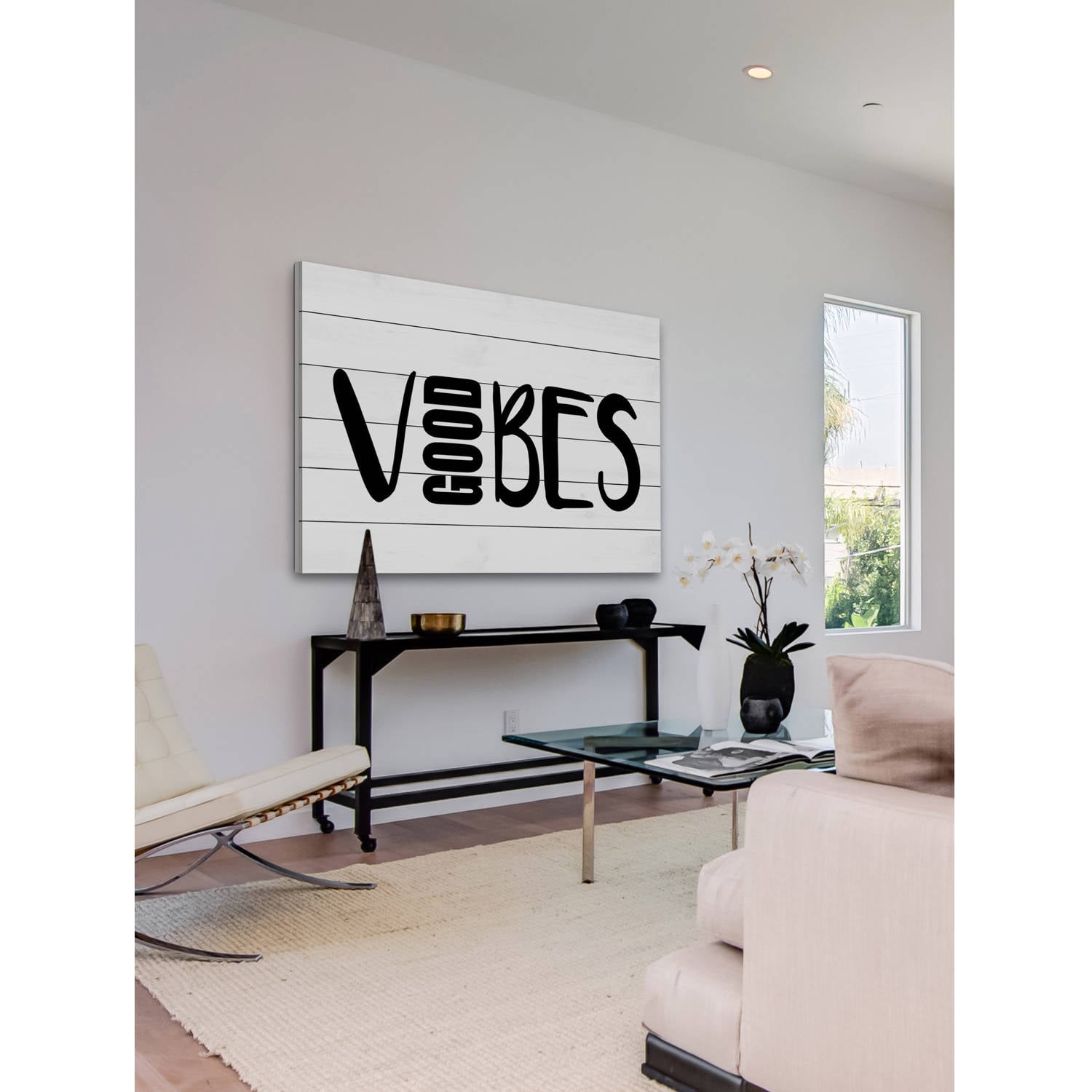Marmont Hill 'Good Vibes' by Diana Alcala Painting Print on White Wood