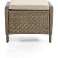thumbnail image 5 of Afuera Living Outdoor Patio Aluminum Polyrattan Ottoman in Beige, 5 of 8