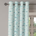 thumbnail image 2 of Ambesonne Ocean Grommet Curtain, Swimming Sharks in Sea, 50" x 72", Turquoise Beige Teal, 2 of 6