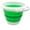White/Bright Green, variant on SAMMART Collapsible Plastic Bucket - Foldable Round Tub - Portable Fishing Water Pail - Space Saving Outdoor Waterpot, size 27cm dia