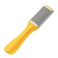 thumbnail image 2 of Qarigey Portable Foot File Stainless Steel Scrubber Remover Removers Salon Householde Beauty Tools Plastic Callus Handle Cuidado de los pies Amarillo 17x3.2x0.8 cm Qarigey CE1371-02B, 2 of 6