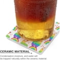 thumbnail image 4 of GZHJMY Square Drink Coasters, 4 Pcs Rainbow Llama Absorbent Ceramic Coffee Coasters for Drinks with Cork Base Housewarming Gift for Home Decor, 4 of 6