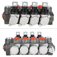 thumbnail image 3 of EPOTOOR 4 Spool 11 GPM Hydraulic Directional Control Valve, 3600 PSI BSPP Ports Double Acting Hydraulic Valve with Joystick, 3 of 6