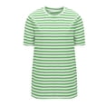 thumbnail image 5 of Paiwinds Women's Casual Striped T-Shirt, Short Sleeve Round Neck Tee, Comfy Cotton Blend Pullover Top for Daily Wear, 5 of 8