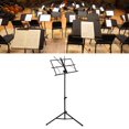 thumbnail image 4 of Black folding music stand, space-saving, height-adjustable, stable, for performances, 4 of 4