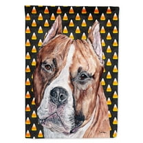 Staffordshire Bull Terrier Staffie Candy Corn Halloween Garden Flag