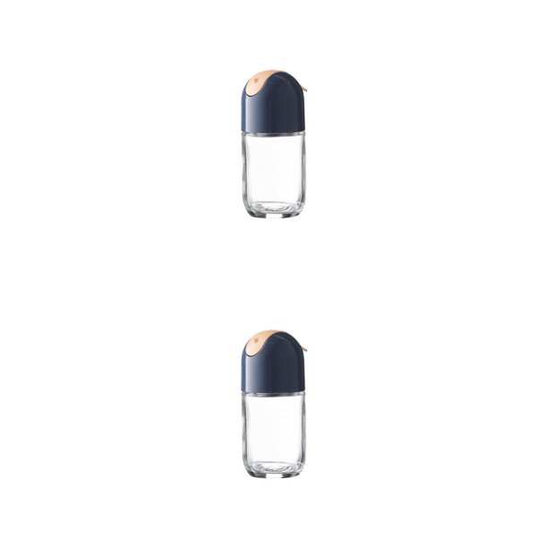 Inteprter tarro de especias cocina encimera botella de condimento restaurante portátil contenedor de almacenamiento de condimentos organizador Azul 2Conjunto