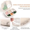 thumbnail image 4 of 1 caja organizadora de pastillas, bonita caja para medicamentos, contenedor de medicamentos semanal y mensual, dispensador de medicamentos pequeño portátil para tomar 3 veces al día, recorda, 4 of 5