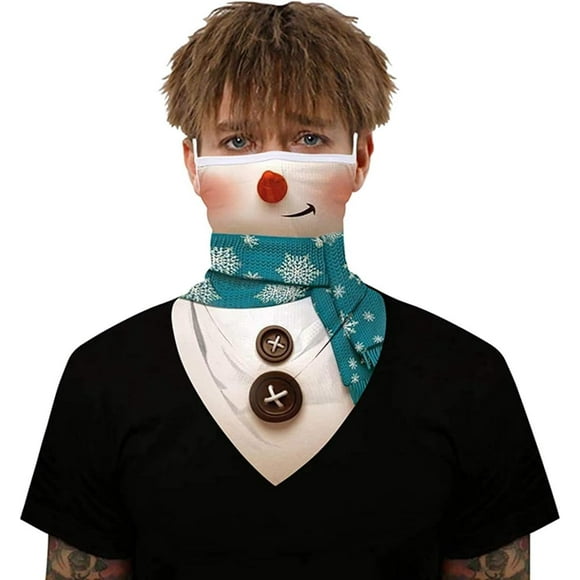 ERDS-Face Bandana Neck Gaiter Mask with Ear Loops - Reusable Costume Balaclava Cover