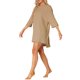 thumbnail image 4 of Conjunto de lounge oversized INSPIRE CHIC para mujer, sudaderas de entrenamiento, camiseta con pantalones cortos de ciclista, conjuntos talla L, color caqui, 4 of 6