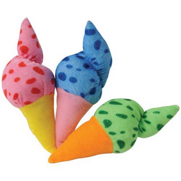 US Toy SB649 Ice Cream Cone Plush Toy Pack of 12