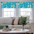thumbnail image 4 of LALILO Kitchen Curtain Valance Summer Vacation And Ships Rod Pocket Window Curtain 52"x 18" Set of 2, 4 of 5