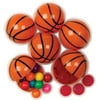 Basketball Sports Candy Containers 2.25" Plastic Easter Eggs, Orange Black, 6 Pack