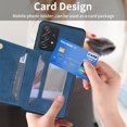 thumbnail image 5 of SaniMore for Samsung Galaxy A53 5G 6.5" PU Leather Case RFID Blocking, Back Magnetic Button Flip Wallet Cover Built-in Card Slot & Multi-Angle Kickstand Ultra-Thin Full Body Protective Shell, Blue, 5 of 7