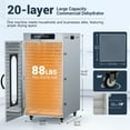 thumbnail image 5 of Commercial Food-Dehydrator Machine 20 Trays, Wi-Fi Industrial-Dehydrator Biltong Maker Large Capacity, 84ºF-194ºF Commercial Food-Dryer Machine, 1800W Meat Dryer for Jerky, Meat, Fruit, Herbs, 5 of 8