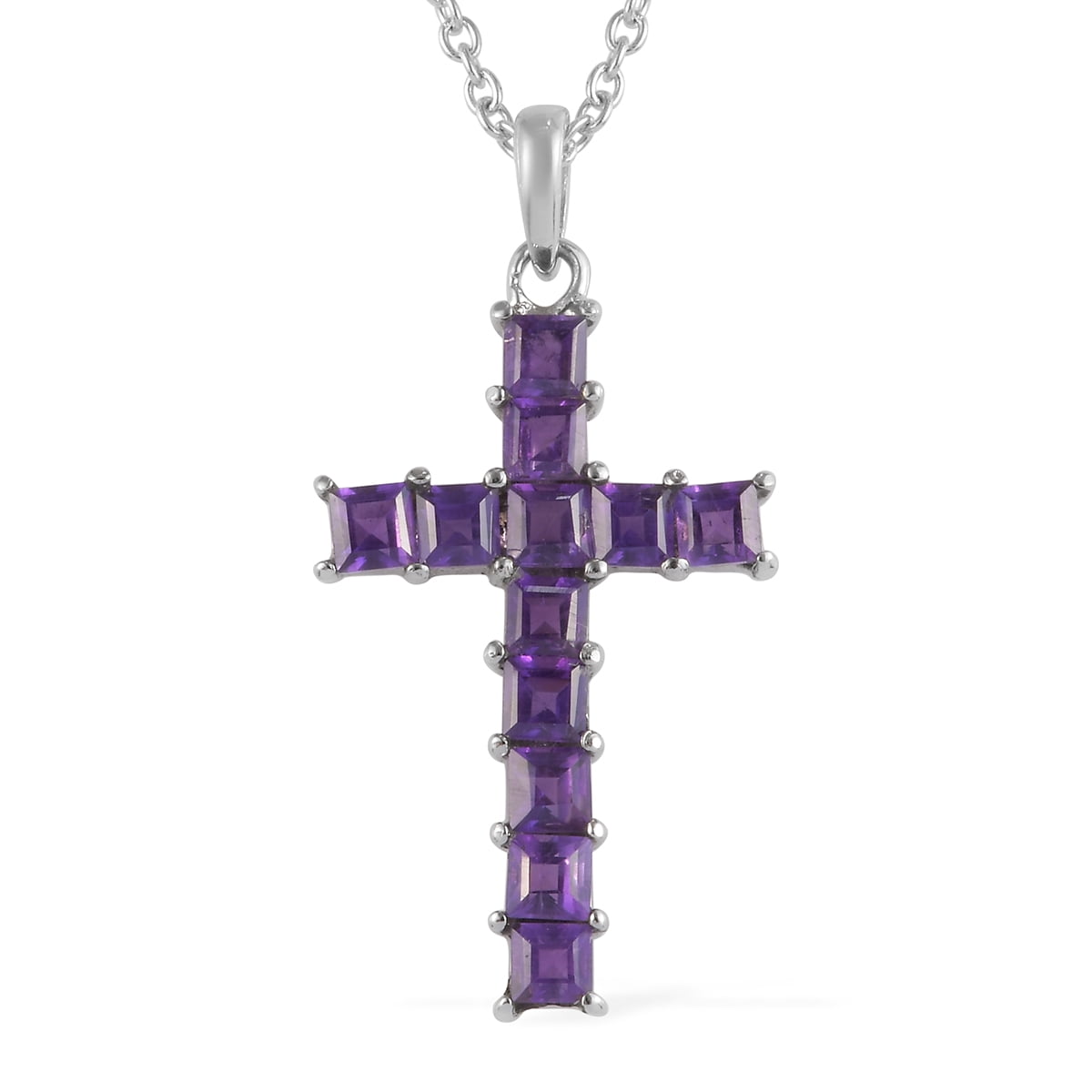 Amethyst Cross Necklace