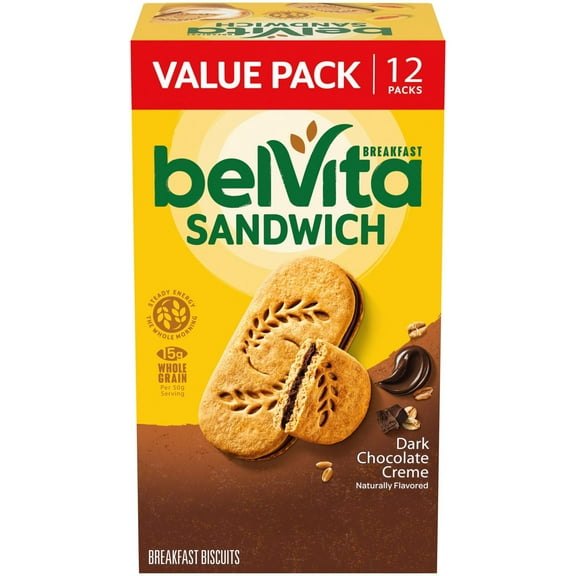 belVita Dark Chocolate Creme Cookie Value Pack - 12ct - Pack of 2