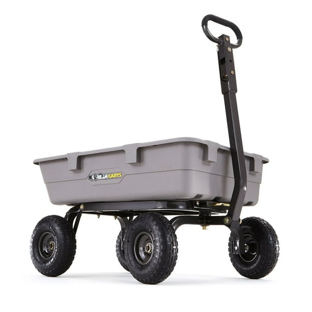 Gorilla Carts Poly Garden Dump Cart with Steel Frame and 10