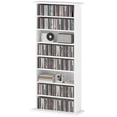 thumbnail image 1 of Étagère Multimédia Blanche à 8 Niveaux / Support de Rangement Réglable pour DVD et CD - Salon, Bureau / Contient 360 CD, 185 DVD / 22,8 Pouces x 49,7 Pouces, 1 of 7