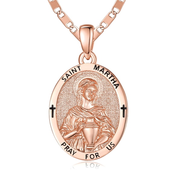 TANGPOET St Martha Medal Pendant Necklace Protection Necklace