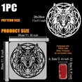 thumbnail image 2 of Viking Wolf Painting Stencil 11.8x11.8" Celtic Wolf Stencil for Painting Reusable Wolf Head Plastic Stencil Viking Theme Motifs Stencil for Painting on Wall Wood Furniture Home Decor, 2 of 9
