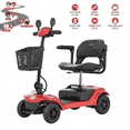 thumbnail image 4 of Segmart Mobility Scooter for Seniors, 4-Wheel Electric Mobility Scooter with Swivel Seat,300lbs Heavy Duty Foldable Travel Scooter-Red, 4 of 11