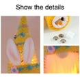 thumbnail image 6 of Naittoop Mini Lighted Bunny Easter Gnome Pendant,6.69" Handmade Scandinavian Swedish Tomte,LED Light Up Elf Easter Present, Battery Operated Rabbit Gifts Spring Tabletop Holiday Decor Yellow Cute, 6 of 7