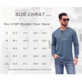 thumbnail image 3 of JWD Mens Long Sleeve Henley Shirt Casual Button Neck T Shirt Soft Lightweight Crew Neck Tee with Chest Pocket Blue L, 3 of 6