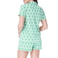 thumbnail image 4 of Set de pijama Zelbuck para mujer, 2 piezas, con botones, con forma de conejito, 4 of 5