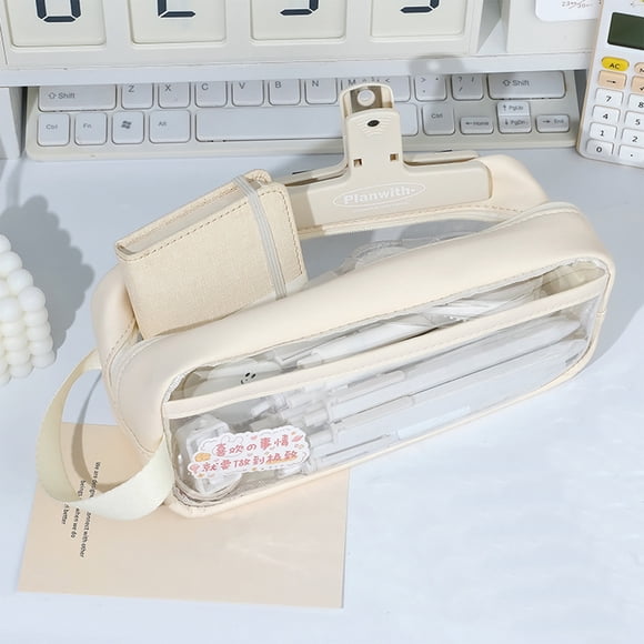 Aparatos de cocina, accesorios de cocina, estuche de malla para lápices, estuche transparente para bolígrafos, estuche para marcadores, organizador multifunción, estuche transparente, neceser para maq