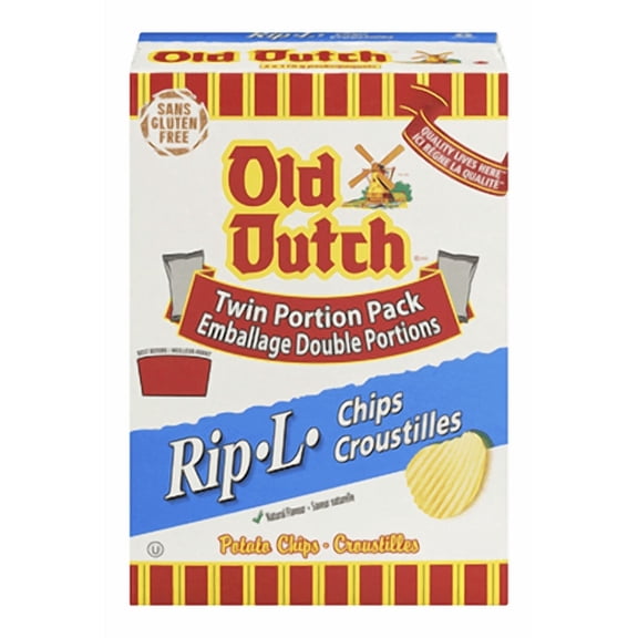 Old Dutch Rip-L Potato Chips 220g Box - Gluten Free, Kosher