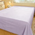 thumbnail image 2 of AuroraX Flat Sheets Sold Separately Twin , Cooling Purple Wrinkle Free Solid Bed Sheet Twin Size for Women, 2 of 6