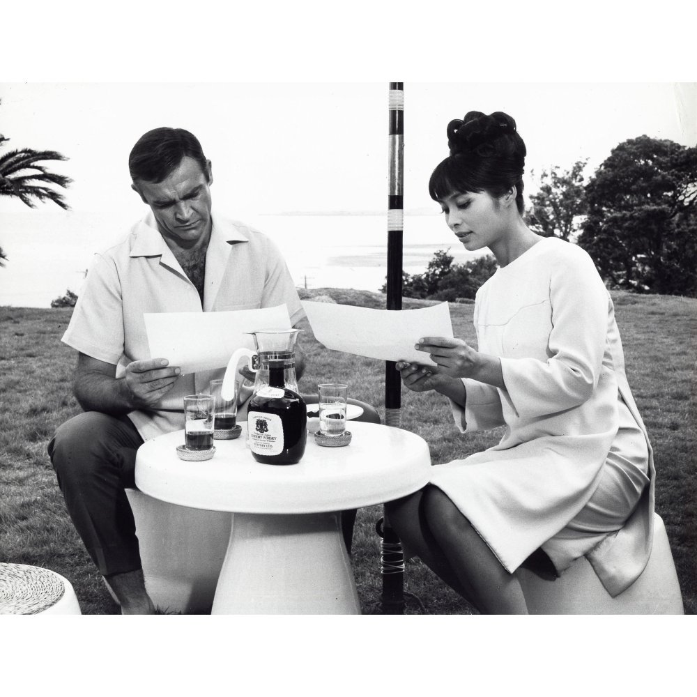 Film still of Sean Connery with a woman in You Only Live Twice Photo