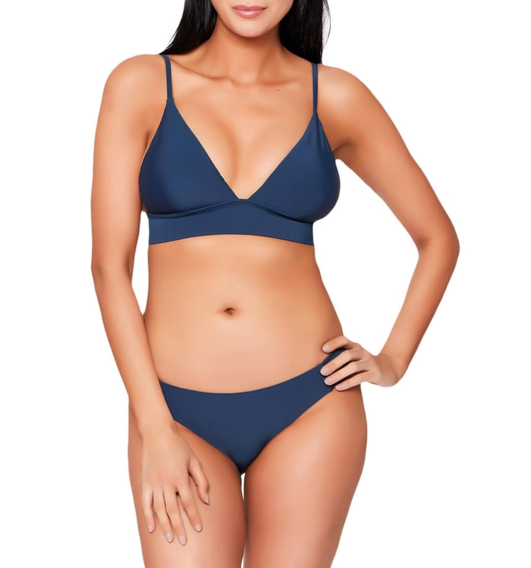 Js Jessica Simpson Womens Long Triangle Cami Swimsuit Top