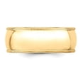 thumbnail image 3 of Mens 14K Yellow Gold 8mm Milgrain Wedding Band Ring, 3 of 5