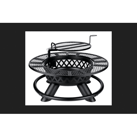 Living Accents Ranch Wood Fire Pit Grill 47 In W Steel Walmart Com