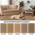 thumbnail image 6 of HIWEAVER Yellow 2' x 3' Scalloped-edge Easy Jute Doormats for Hallway Modern Bordered Indoor Outdoor Neutral Carpet for Patios Non Slip Washable Throw Rug for Home Decor, 6 of 6