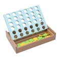 thumbnail image 4 of Juego de madera de 4 en fila, juego de estrategia clásico para adultos y niños, conecta los 4 discos del mismo color en una fila, juegos de viaje, 4 of 9