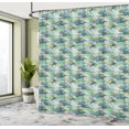 thumbnail image 4 of Ambesonne Floral Shower Curtain, Water Lilies on Wetlands, 69"Wx84"L, Multicolor, 4 of 4