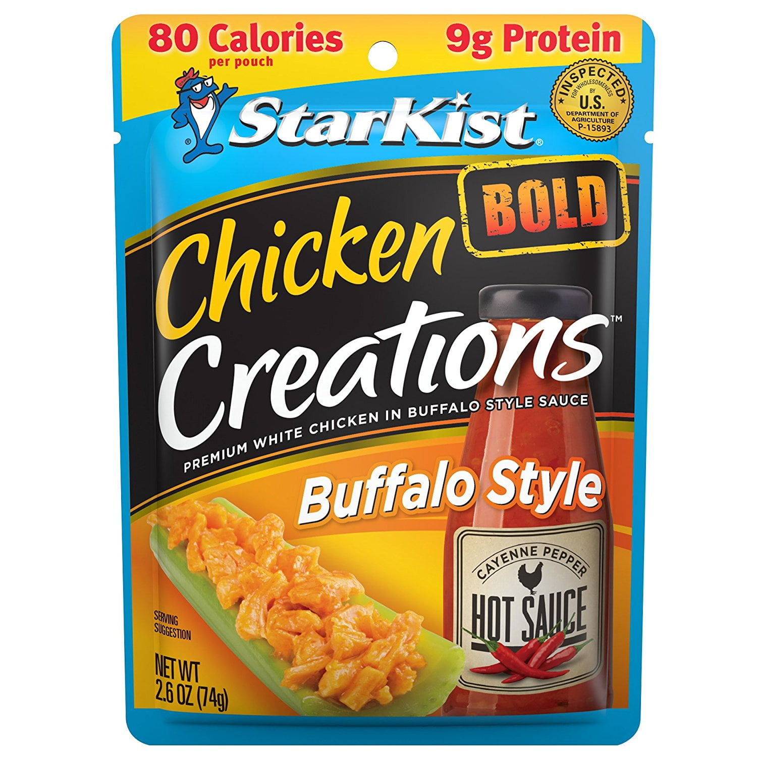 (3 Pack) StarKist Chicken Creations BOLD Buffalo Style Chicken, 2.6 oz