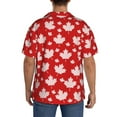 thumbnail image 5 of Balery Maple Leaves Men's Casual Button Down Shirt Short Sleeve Textured Summer Cuban Beach Shirts-XX-Large, 5 of 7