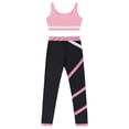 thumbnail image 4 of Sxiwei Kids Girls Sport Tank Top Bra with Leggings Set Athletic Gymnastics Dance Outfits Yoga Gym Pink 14, 4 of 6