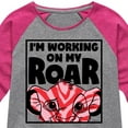 thumbnail image 3 of The Lion King - I'm Working on my Roar - Simba - Toddler & Youth Girls Raglan Graphic T-Shirt, 3 of 5