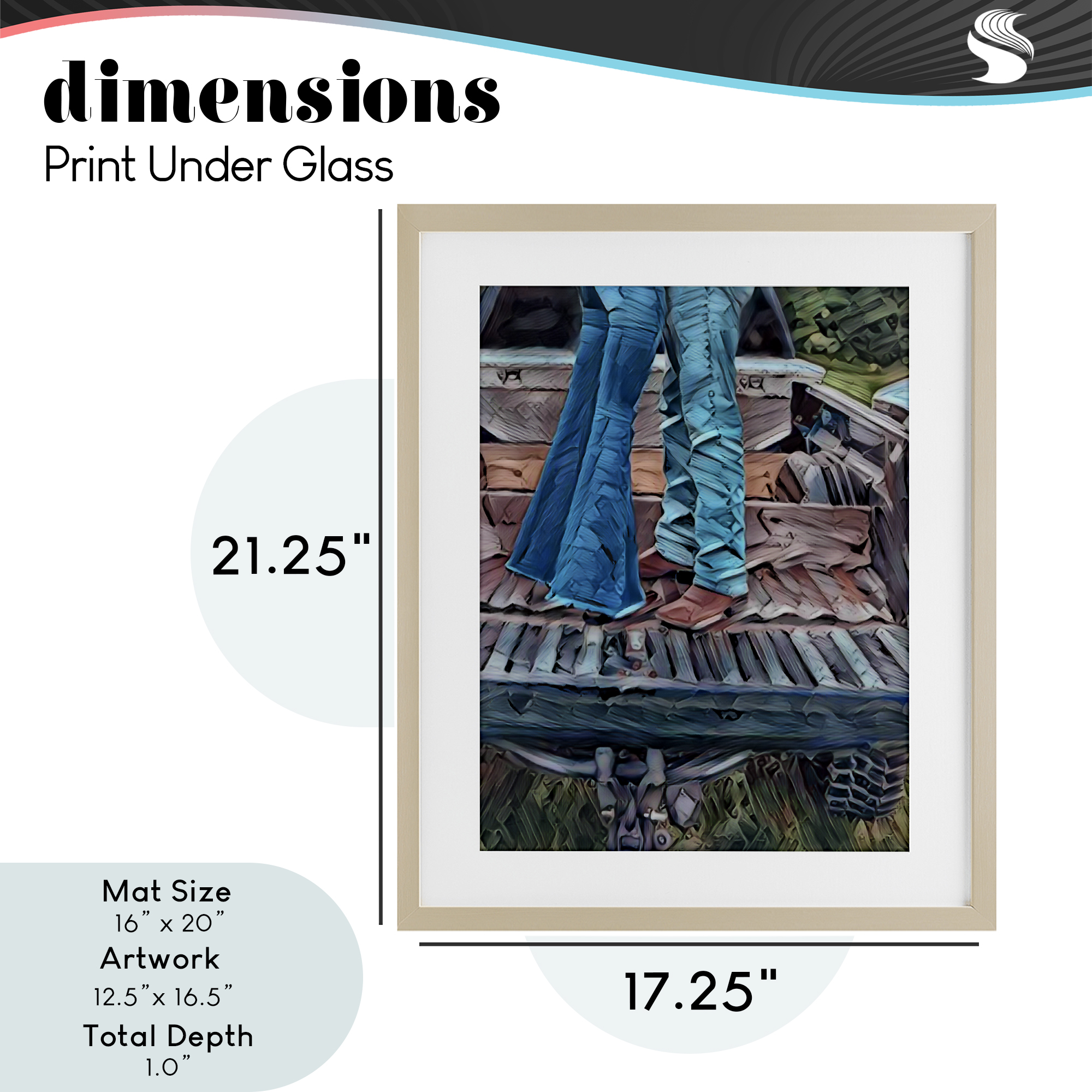 Truck Bed Kisses Birch Framed Print Under Glass, design by Jesse Keith