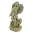 thumbnail image 3 of Northlight 18" Weathered Angel with Bird and Bouquet Outdoor Patio Garden Statue - Almond Brown, 3 of 5