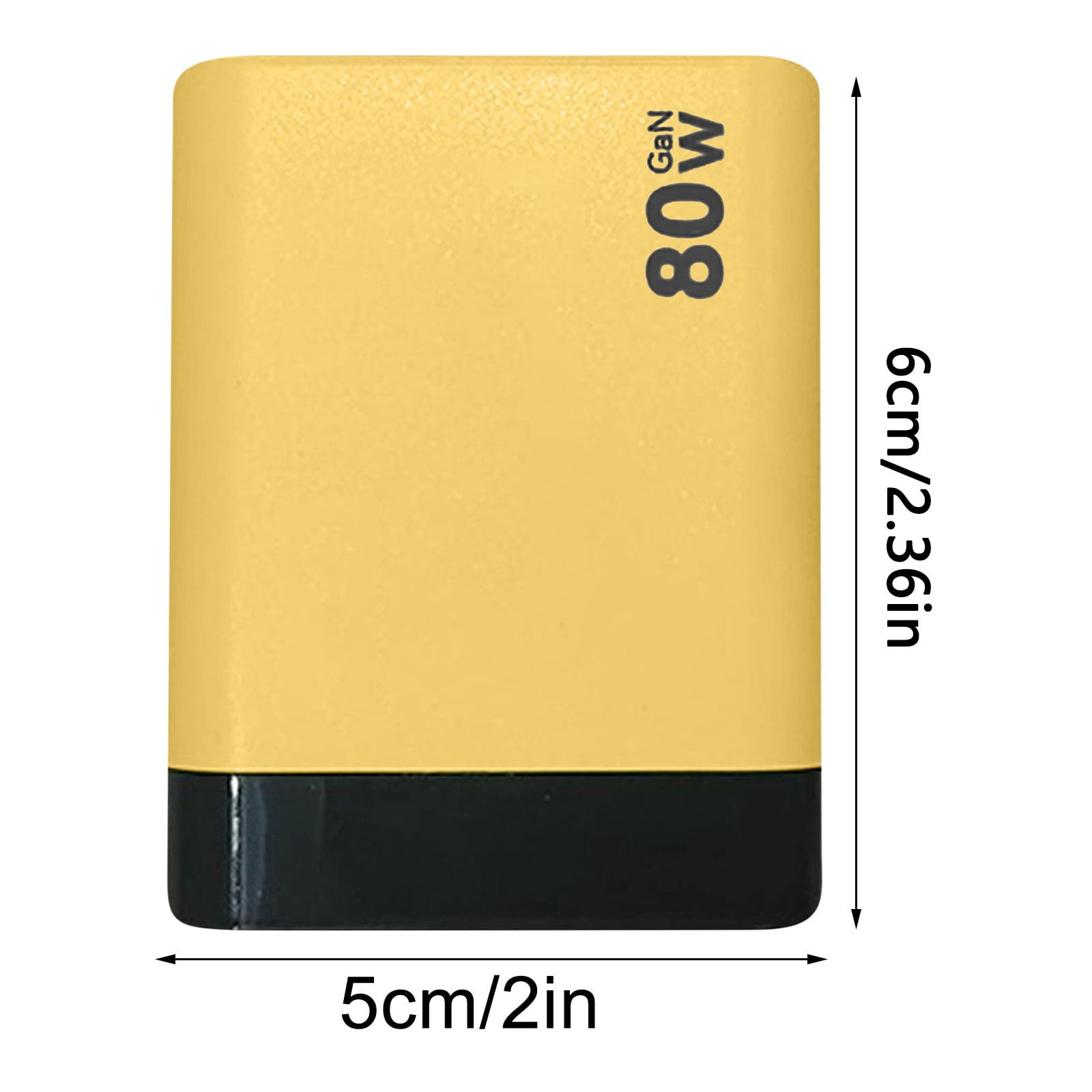 JoyHoop 80W Retractable Wall Charger with Built-in USB-C Cable, 3-in-1 Fast Charging for Laptops and Phones, Yellow
