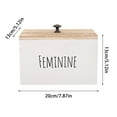 thumbnail image 3 of Leatfisat Black Feminine Storage Box With Wooden Lid, Organizer For Personal Care Items, Stylish Bathroom & Vanity Essential, 3 of 5