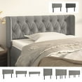 thumbnail image 3 of vidaXL Headboard with Ears Dark Gray 72"x6.3"x30.7"/34.6" Velvet, 3 of 29