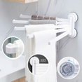 thumbnail image 5 of Rotating Wall-Mounted Towel Holder with 5 Adjustable Arms, 35 cm - White, 1 Piece, for Kitchen, Wardrobe, and Bathroom, 5 of 5